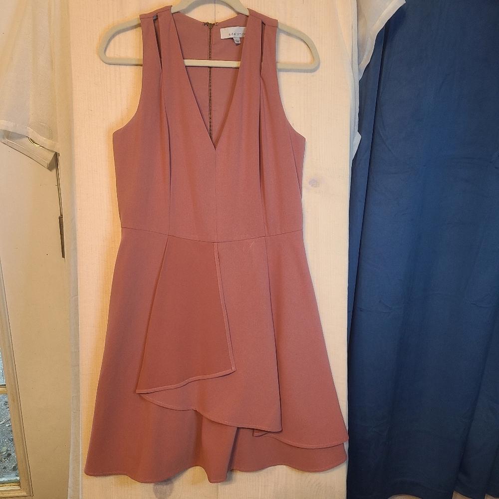 Adelyn Rae Pink Paige Fit and Flare Dress With POCKETS